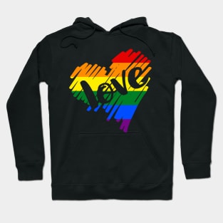 Gay Pride Rainbow Scribble Heart From Ricaso Hoodie